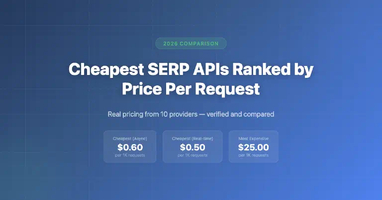 Cheapest SERP API in 2026: Real Pricing From 10 Providers Compared