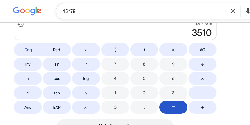 Calculator instant answer SERP feature Calculator instant answer SERP feature